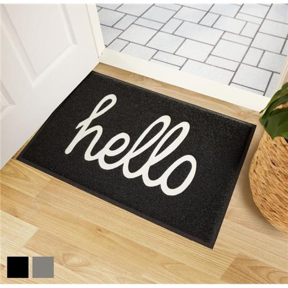 100% WaterResistant All Weather Hello Door Mat,Dirt Grabber Mesh Welcome Doormat